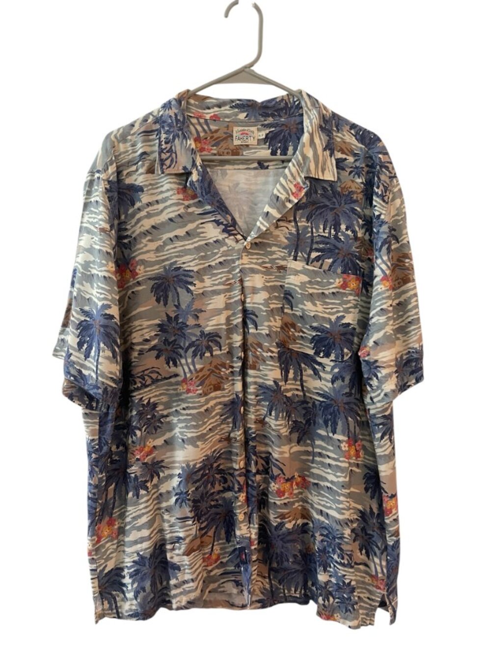 FAHERTY Kona Camp short sleeve Hawaiian shirt XL - Picture 2 of 7